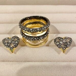 Alexis Bittar ring earrings set